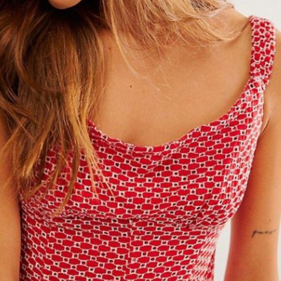 Free People Women's Red Berry Kiss Mini Dress (NWT) - Picture 6 of 12